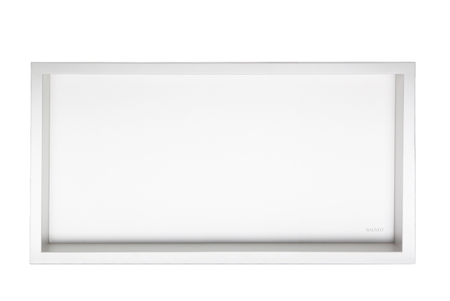Półka wnękowa Balneo Wall Box One White 60 x 30 x 7 cm biała ze stali nierdzewnej z kołnierzem