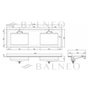 Alveria Solid Surface Washbasin, Coco White, with Double Linear Drain, 140 cm