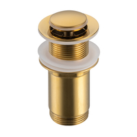 Basin plug brass Balneo Klik Klak E gold without overflow