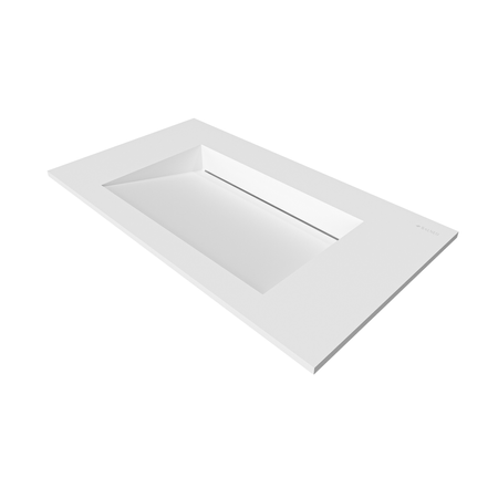 Umywalka ALVERIA Solid Surface Coco White/Biała z odpływem liniowym 80 cm