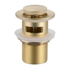 Balneo Brass Basin Pop-Up Plug Click-Clack B Gold with Overflow – Brushed Gold