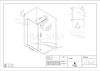 Shower screen Balneo Beira 90 x 200 cm black glass transparent 8 mm