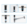 Basin plug brass Balneo Klik Klak E black without overflow