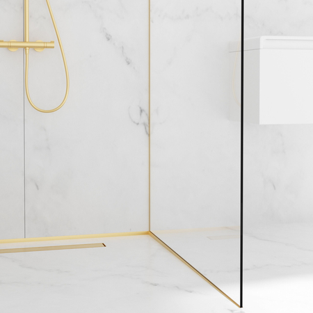 Listwa spadkowa Balneo złota do szkła prawa 120 cm