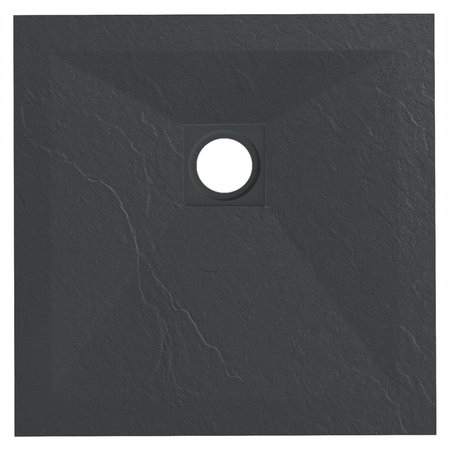 Brodzik kompozytowy Balneo Stone Tray 90 x 90 x 2,5 cm ciemnoszary niski kwadratowy
