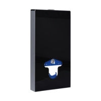 Balneo Fix-Frame Glass Black surface-mounted WC frame, black, tempered glass