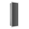 Schowek na szczotkę WC Balneo Wall Box Brush L Black Glass prawy do wbudowania w ścianę ze stali nierdzewnej