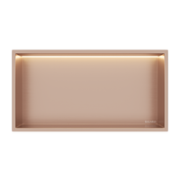 WALL-BOX ONE - COPPER z LED - 30x60x10 cm