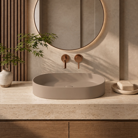 Umywalka ETERIA Solid Surface Mocca Mousse