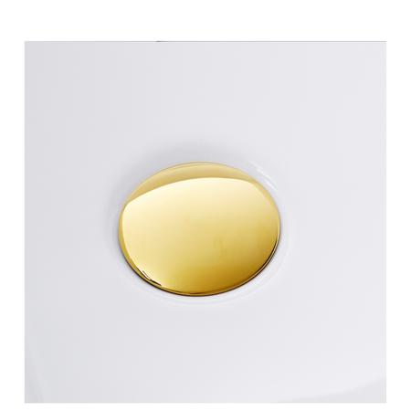 Balneo AVOLA 150 × 75 cm White Acrylic Left-Hand Freestanding Corner Bathtub with Stainless Steel Frame, 6 Stabilizing Feet, Overflow and Mirrored Gold Plug