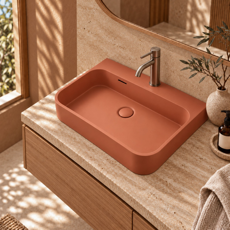 Washbasin BELORIA Solid Surface Cotto Antico