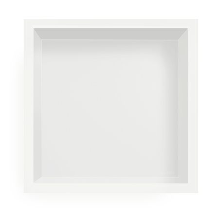Półka wnękowa Balneo Wall Box One White 30 x 30 x 7 cm biała ze stali nierdzewnej z kołnierzem