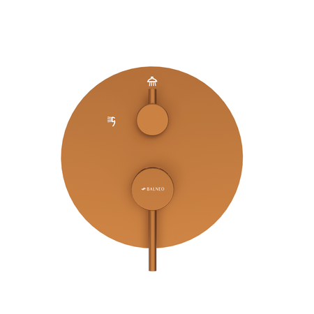 Balneo Cascade shower mixer set of 2 copper
