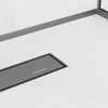 Listwa spadkowa Balneo gun metal do szkła prawa 170 cm