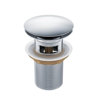 Basin plug brass Balneo Klik Klak A chrome with overflow