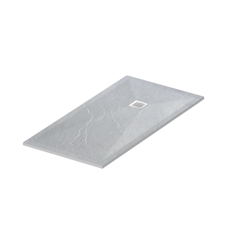 Composite shower tray “Balneo Stone Tray” 120 × 80 × 2.5 cm, light gray, low-profile, rectangular
