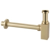 Balneo Brass Washbasin Siphon, Square Gold – Brushed Gold