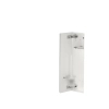 WC Brush Holder Balneo Wall Box L, White Glass, Left, Recessed Wall Installation, Stainless Steel