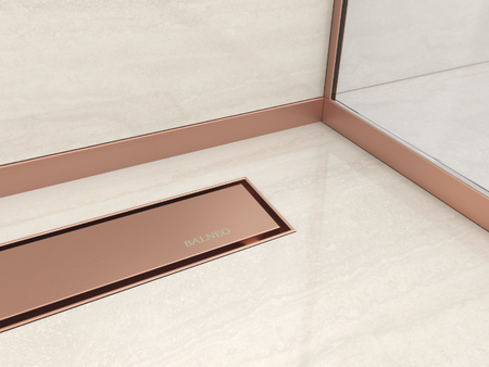 Listwa spadkowa Balneo miedziana podłogowa prawa 120 cm