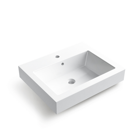 Balneo Roxy countertop washbasin 60 x 50 cm white conglomerate