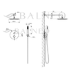 Bateria prysznicowa Balneo Cascade zestaw 2 gold