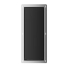 Balneo Wall Box Brush S Black Glass In-wall Stainless Steel Toilet Brush Holder