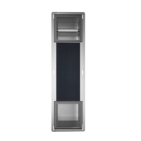 Uchwyt na papier Balneo Wall Box Paper 2 Gun Metal ze schowkiem wbudowany w ścianę ze stali nierdzewnej