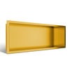 Balneo WALL-BOX ONE Gold 60x20x10 cm gold stainless steel recessed shelf with collar