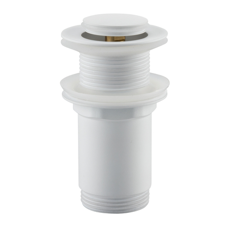 Korek umywalkowy mosiężny Balneo Klik Klak E biały bez przelewu