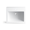 Balneo Roxy countertop washbasin 60 x 50 cm white conglomerate