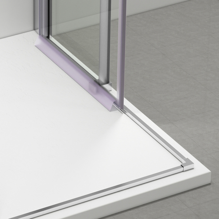 Shower enclosure sliding Balneo Rio 90 x 100 cm chrome transparentna