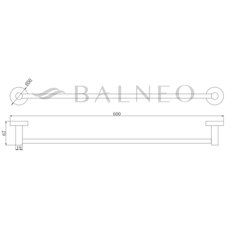 Wieszak złoty lustrzany Balneo Qube model 1