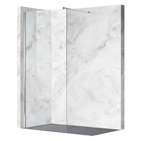 Shower screen Balneo Beira 60 x 200 cm chrome glass transparent 8 mm