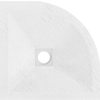 Balneo Stone Tray Composite Shower Tray 80 × 80 × 2.5 cm White Low-Profile Semi-Round