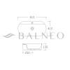 Balneo Alvio Countertop Washbasin, 61.5 × 41.5 cm, White Ceramic