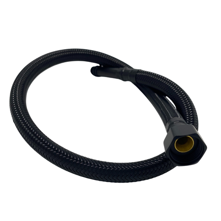 Connection hose for Balneo PEX faucets in black braided 3/8" x M10 40 cm
