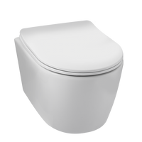 Balneo Luxa Rimless wall-hung toilet bowl, white, collar-free, with soft-close duroplast seat