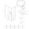 Shower enclosure sliding Balneo Rio 80 x 100 cm chrome transparentna