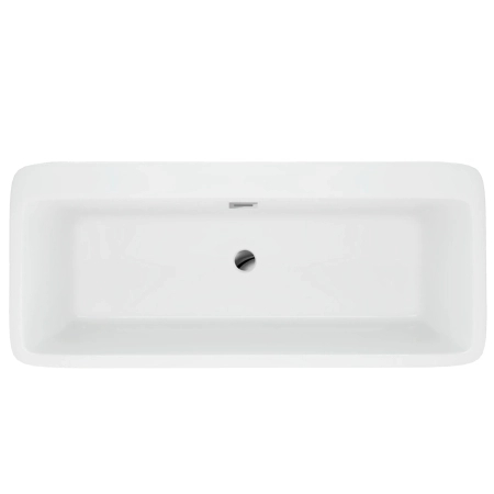 Balneo ROMA freestanding bathtub 170 x 80 cm white acrylic with stainless steel frame and 6 stabilising legs with overflow and chrome plug