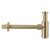 Balneo Round Gold Brass Washbasin Siphon – Brushed Gold