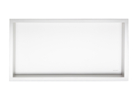 Półka wnękowa Balneo Wall Box One White 60 x 30 x 10 cm biała ze stali nierdzewnej z kołnierzem