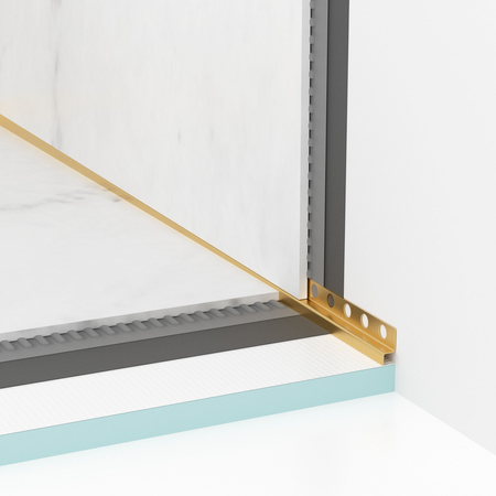 Listwa spadkowa Balneo złota przyścienna prawa 120 cm