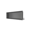 Balneo Wall Box One Gun Metal Recessed Shelf 45×20×10 cm, Stainless Steel with Flange