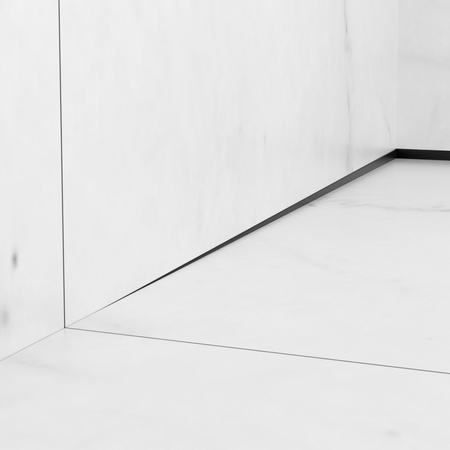 Listwa spadkowa Balneo czarna przyścienna lewa 120 cm