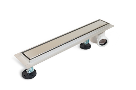 Linear drain floor Balneo Side Drain 70 cm double-sided with panel made of stainless steel brushed with side trap