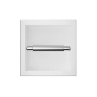 Balneo Wall Box Paper 1 White Built-In Stainless Steel Paper Holder