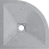 Brodzik z konglomeratu mineralnego Balneo Stone Tray 80 x 80 x 2,5 cm jasnoszary niski półokrągły