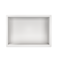 Półka wnękowa Balneo WALL-BOX ONE White 30x20x10 cm biała ze stali nierdzewnej z kołnierzem