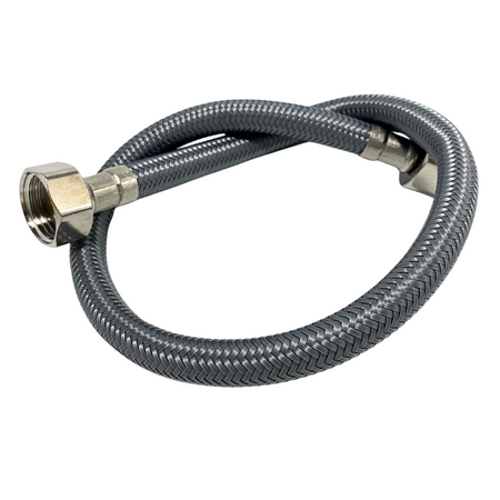 Balneo PEX connection hose in grey braid 1/2" x 1/2" 40 cm