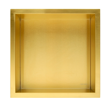 Półka wnękowa Balneo Wall Box One Gold 30 x 30 x 10 cm złota ze stali nierdzewnej z kołnierzem